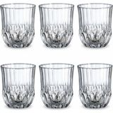Odea Deconox 6'lı Kesme Kristal Desenli Cam Bardak Seti - Klasik Tasarım Su, Meşrubat ve Viski Bardağı Takımı (315 Ml) - 00-Siyah - Beyaz