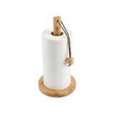 Odea Deconox Doğal Bambu Bohem Top Tutacaklı Kağıt Havluluk - Dekoratif Ahşap Stand (30X14 Cm, Kahve ve Bambu Renk Seçenekli, 1 Adet) (Doğal)