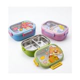 Odea Deconox Paslanmaz Çelik 2 Bölmeli Kilitli Yemek Kabı, 850 ml Renkli Desenli Lunch Box, Çelik Iç Hazneli Saklama ve Taşıma Kabı - Adaçayı