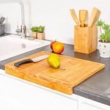 Odea Deconox Tezgah Üstü Bambu Kesme Tahtası, Kaymaz Ekmek Tahtası, Kenarlı Kesme Tepsisi Orta Boy (35CM*25CM) - Tezgah Üstü Bambu Kesim Panosu Antibakteriyel ve Hijyenik, Dayanıklı ve Sağlam. - 0 - 19 L
