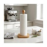 Odea DECONOX%100 Doğal Bambu Kare Kağıt Havluluk - Minimalist Dik Ahşap Havlu Standı (12X28 Cm, 1 Adet)