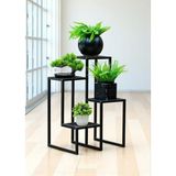 Odea Dekoratif Metal 4 Raflı Saksılık Katlı Dikey Saksı Standı Çiçeklik Bahçe ve Balkon Dekoru Garden