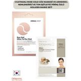 Odea Dermal 3 Katmanlı Rose Gold Göz Maskesi ve Arındırıcı, Nemlendirici ve Ton Eşitleyici Pirinç Özlü Kolajen M
