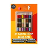 Odea Dikiş Seti 24 Renkli – Iğne, Yüksük ve Iplik Geçirici ile