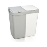 Odea Duo Çok Amaçlı Çift Bölmeli 80 Litre Çamaşır Kirli Sepeti Gri Beyaz