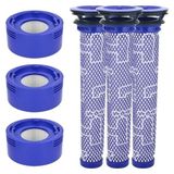 Odea Dyson V8 V7 Için Filtre, Dyson V8 V7 Animal Motorhead Absolute Cordless Elektrikli Süpürge Için Yedek Filtre ve Ön Filtre, 3 Motor Sonrası Filtre ve 3 Ön Filtre, Yedek Filtre, Temizleme Fırçası ile