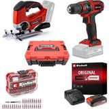Odea Einhell Tc-Cd 18/35+Te-Js 18/80 Akülü Vidalama ve Dekupaj Testere 5'li Set