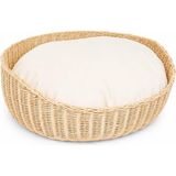 Odea El Yapımı, Bambu Rattan Evcil Hayvan Yatağı/hasır Kedi Yatağı/köpek Yatağı - 100 x 100 x 10 cm