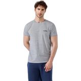 Odea Ellesse Çizgili Regular Fit Bisiklet Yaka T Shirt Erkek T Shirt 6SM5021 - 0 - 1 Ay - 0 - Kahverengi