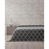 Odea English Home Morgan Pamuk Polyester Çift Kişilik Yatak Örtüsü Antrasit - 001-Renkli - 10 x 10 cm