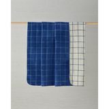 Odea English Home Plain Check Pamuklu King Size Battaniye Lacivert - Krem - 58 x 42 cm - 1 x 32 x 27 cm