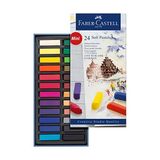 Odea Faber-Castell Creative Studio Mini Toz Pastel Boya, 24 Renk, Yarım Boy, Yüksek Pigment, Parlak Renkler, Fiksatif Uyumlu, Tebeşir Bazlı Soft Pastel - 41 Delft Blue