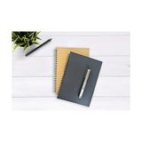 Odea Fark Tanıtım 2'li Çizgili Defter, A5 Boyut (15X21 Cm), 60 Yaprak, 90GR. Ivory Kağıt, Siyah ve Kraft Kapaklar, Ofis Için Ideal, Planlayıcı (Çizgili)