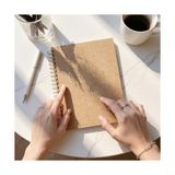 Odea Fark Tanıtım Kareli Spiralli Not Defteri, A4 Boyut (21X29,7 Cm), 120 Yaprak (240 Sayfa), 90GR. Ivory Kağıt, Ofis Için Ideal (Kahverengi) - 41 Delft Blue