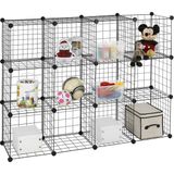 Odea Finnhomy 12 Storage Küpleri Çok Aşamalı Kullanım Dıy Tel Kafes Organizer Wandorganisator Raf Dolap Tel Kafes Plaka Garage Storage Rack Elbise Sets Raflar Için Kitap/bitki/oyuncak/ayakkabı/siyah - 001-Renkli