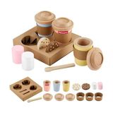 Odea Fisher Price Ahşap Kahve Seti | 15 Parça Ahşap Oyun Seti, Bardaklar ve Yiyecek Parçaları, 3 Yaş ve Üzeri Okul Öncesi Çocuklar Için Rol Yapma