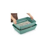 Odea Flex Elek ve Alt Kum Kabı, Kapalı ve Açık Kedi Tuvaleti Uyumlu, 37,5X50X13 cm