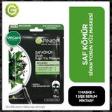 Odea Garnier Skin Naturals Kömürlü Kağıt Yüz Maskesi Siyah Çay