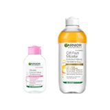 Odea Garnier Skin Naturals Micellar Kusursuz Makyaj Temizleme Suyu (100 Ml) & Çift Fazlı Micellar Kusursuz Makyaj Temizleme Suyu (400 Ml) Cilt Bakım Seti