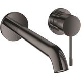 Odea Grohe Essence - 2 Delikli Lavabo Armatürü (Su Tasarruflu, Uzun Ömürlü Yüzey, Duvar Montajı), Sert Grafit, 19967A01