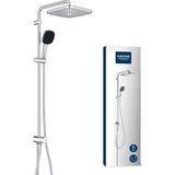 Odea Grohe Vitalio Comfort 250 Flex Duş Sistemi, Yön Değiştiricili, Duvar Dışı Bağlantılı, 2 Akışlı 250MM Tepe Duşu, 2 Akışlı 110MM El Duşu, 1500 ve 500MM Duş Hortumu, Duş Başlığı Seti, 26986001 - Adaçayı Yeşili