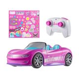 Odea Hot Wheels Barbie Cabrio Rc Pembe Uzaktan Kumandalı Araba, Çıkartma Dahildir, Iki Bebek ve Açılabilir Bagaj Için Koltuk, Çocuk Oyuncağı, 4 Yaş, JBH05 - Ahşap