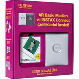 Odea Instax Square Link Beyaz Akıllı Telefon Yazıcısı Bundle Box - Ahşap - Bej - Siyah