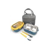Odea Isı Yalıtımlı Termal Çantalı Çelik Lunch Box – Bpa’sız, Sızdırmaz, Çok Bölmeli Yemek Kabı Sarı Yeşil