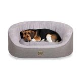 Odea Jungolica Tobby Kedi ve Köpek Yatağı Açık Gri 68X80X22 Cm, Sakinleştirici Tasarım, Yükseltilmiş Yan Destek, Ultra Yumuşak, Çift Taraflı Yıkanabilir Minder, Çıkarılabilir Kılıf, Kaydırmaz Taban Yatak L - 100 x 100 x 10 cm