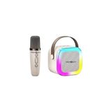 Odea K12 Kablosuz Bluetooth Hoparlör Karaoke Mikrofon 5 Ses Efektli Rgb Hd Stereo ?es Usb/sd/fm - Ahşap
