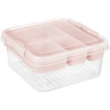 Odea Kapaklı Bölmeli Makyaj Takı Saklama Çok Amaçlı Organizer Alet Edevat Kutusu Bijuteri Hobi Ecza Malzeme Kabı 4,5 L (Pembe) - 001-Renkli