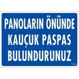 Odea Katar Uyarı Levhası Panoların Önünde Kauçuk Paspas Bulundurunu
