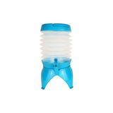Odea Katlanabilir 5 Litre Su Sebili, Musluklu Su Bidonu, Plastik Piknik Kamp, Çeşmeli Su Torbası, Akordeon, Şeffaf, - 11 m - 000-Siyah
