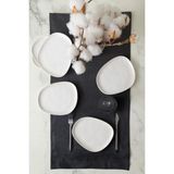 Odea Keramika Mat Beyaz Tetra Pasta Tabağı 23 cm 6 Adet