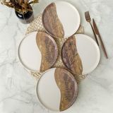 Odea Keramika Terra Leaf Nordıc Pasta Tabağı 22 cm 4 Adet / 22969-70