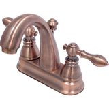 Odea Kingston Brass FSY561ACLAC Amerikan Klasik 10 cm Merkezli Banyo Musluğu, Plastik Pop-Up, Antik Bakır - Adaçayı Yeşili
