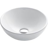 Odea Kraus Elavo Yuvarlak Kap Beyaz Porselen Seramik Banyo Lavabosu, 14 "KCV-341