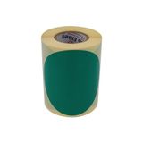 Odea Kuşe Daire Renk Baskılı Çap Etiketi 75MM Daire Ölçülerinde Yuvarlak Çıkartma Sticker Ruloda 300 Adet Kendinden Yapışkanlı Rulo Etiketi Barkod Yazıcılar ile Uyumlu 40MM Kuka (Yeşil) - 41 Delft Blue