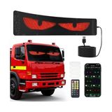 Odea LED Gözler, 12 x 60 cm Devil Eyes LED Gösterge, Uzaktan Kumandalı ve Bluetooth Uygulamalı, Kendin Yap Programlanabilir, Esnek LED Kayan Yazı, Otomobil, Kamyon, Reklam, Parti Dekorasyonu - 001-Renkli