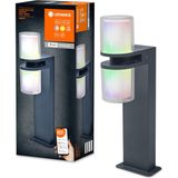 Odea Ledvance Smart + Wı-Fı Updown Flare 50 cm - Kısılabilir LED Ayaklı Lamba, Koyu Gri, Dış Mekan Için, Dayanıklı Alüminyum, Rgb Renk Kontrolü, 14 W, 3000 Kelvin Sıcak Beyaz, 1000 Lümen, IP44 - Amber