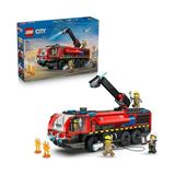 Odea LEGO City Havaalanı Itfaiye Kamyonu 60499 | 7 Yaş ve Üzeri Çocuklar Için 4 Itfaiyeci Minifigürü Içeren Oyuncak Araba Yapım Seti, Hediye Fikri (691 Parça)