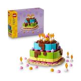Odea LEGO Doğum Günü Pastası 40815 – 7 Yaş ve Üzeri Kız ve Erkek Çocuklar Için 10 Adet Mum Içeren Dekoratif Masa Süsü Yaratıcı Oyuncak Yapım Seti, Çocuklar Için Doğum Günü Hediyesi Fikri (219 Parça)