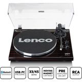 Odea Lenco LBT-288 Wa Pikap Plak Çalar Bluetoothlu Retro Koyu Kahve Ceviz Pikap Plak Çalar - Altın
