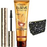 Odea L’oréal Paris L'oréal Paris Panorama Hacim Veren Maskara Siyah & Elseve Mucizevi Yağ Saç Güzelleştirici Krem 150 ml - Kuru ve Sert Saçlar & Hediye Çanta - 001 Brown