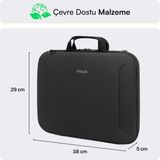 Odea Mack Zone x MCE-1403 Sert Yapılı Çanta, 14” MacBook Pro, 13”macbook Pro, 13” Macbook Air, 13”&14.1” Notebook Modelleri Için Koruyucu Kılıf, Aksesuar Düzenleyicili iPad Taşıma Kılıfı