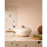 Odea Madame Coco Manon Wok Tava - Beyaz - 30 cm