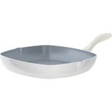 Odea Madame Coco Nano Seramik Izgara Tava Beyaz-Antrasit 28 cm