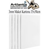 Odea Maket Kartonu Beyaz Fotoblok 3 mm 35X50 cm 5 Adet Hobi Sanat Okul Köpüklü Straforlu Maket Kartonu