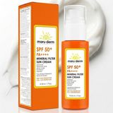 Odea MARUDERM%100 Mineral Filtre Güneş Kremi Spf 50+ Pa++++ – Çinko Oksit ile Hassas Ciltler Için Nazik Güneş Koruyucu, Hyaluronik Asit ile Nemlendirici, 50 ml