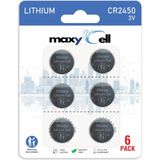 Odea Maxycell 2450 CR2450 Lityum Para Hücresi Pil 3V Yüksek Kapasiteli Uzun Ömürlü Güvenilir Güç Saatler, Anahtarlıklar, Fitness Takipçileri, Tıbbi Cihazlar, Termometreler, Sızdırmaz Tasarım DL2450 (6'lı